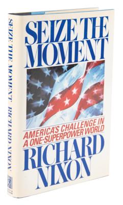 Lot #128 Richard Nixon Signed Book - Seize the Moment - Image 3