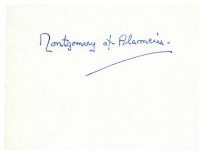 Lot #455 Montgomery of Alamein Signature - Image 1