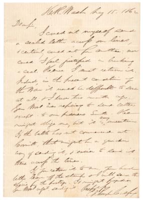 Lot #266 Schuyler Colfax Autograph Letter Signed