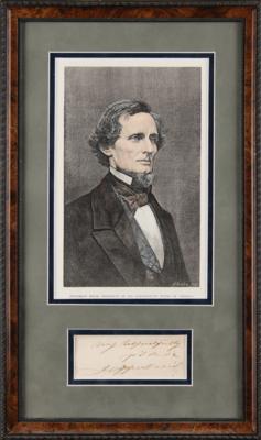 Lot #430 Jefferson Davis Signature