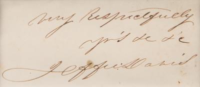 Lot #430 Jefferson Davis Signature - Image 2