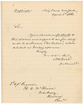 Lot #437 Andrew H. Foote Autograph Letter Signed - Image 1