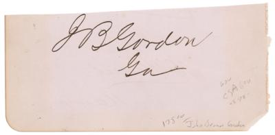 Lot #438 John B. Gordon Signature