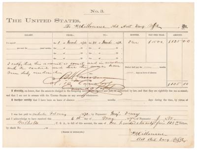 Lot #441 Benjamin H. Grierson Document Signed - Image 1