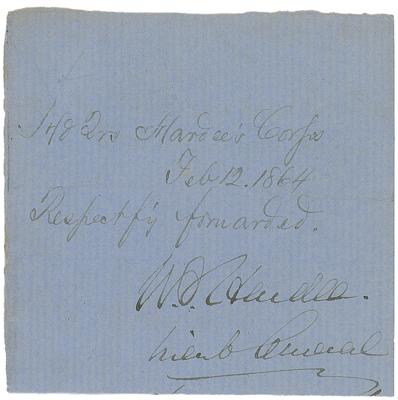 Lot #445 William Joseph Hardee Signature - Image 1