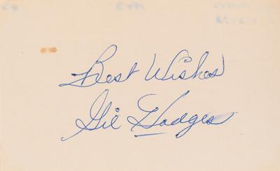 Lot #891 Gil Hodges Signature