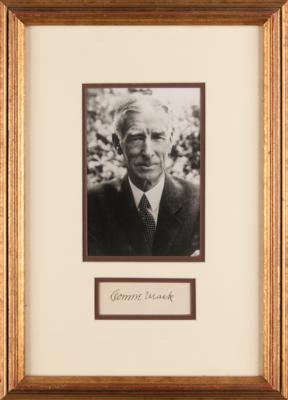 Lot #895 Connie Mack Signature