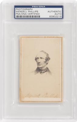 Lot #332 Wendell Phillips Signed Photograph