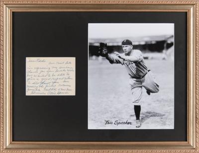 Lot #900 Tris Speaker Autograph Letter Signed - Image 1