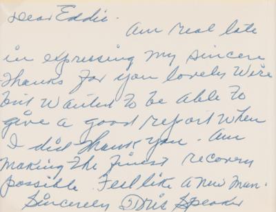 Lot #900 Tris Speaker Autograph Letter Signed - Image 2