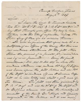 Lot #469 George Stoneman Autograph Letter Signed - Image 1