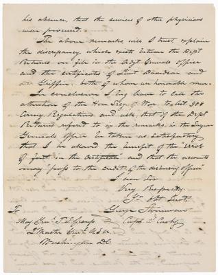 Lot #469 George Stoneman Autograph Letter Signed - Image 2