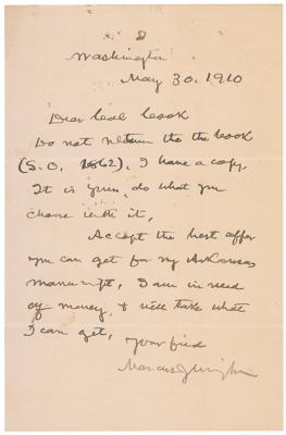 Lot #481 Marcus J. Wright Autograph Letter Signed - Image 1