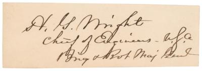 Lot #480 Horatio Wright Signature - Image 1