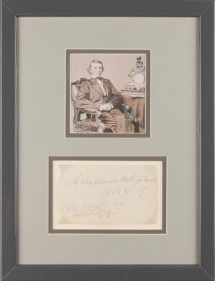 Lot #468 Alexander H. Stephens Signature - Image 1