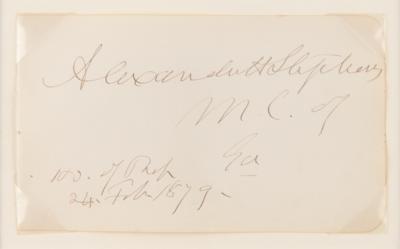 Lot #468 Alexander H. Stephens Signature - Image 2