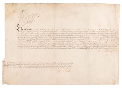 Lot #196 Henry Frederick, Prince of Wales Rare Document Signed - Image 1