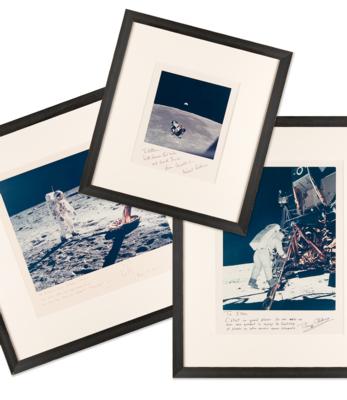 Lot #531 Apollo 11 Signed Photographs Presented to a Member of the 'Giant Leap' World Tour Team - Image 1