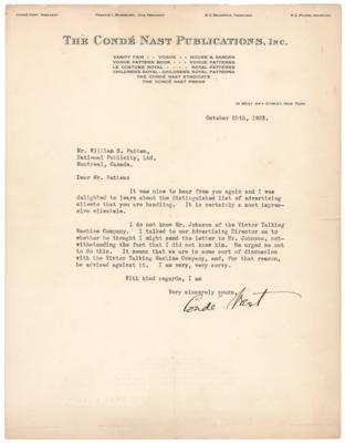 Lot #323 Conde Nast Typed Letter Signed
