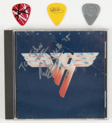 Lot #696 Eddie Van Halen Signed CD and Alex Van Halen Stage-Used Drum Sticks - Image 3