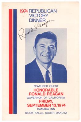 Lot #144 Ronald Reagan Signed Program