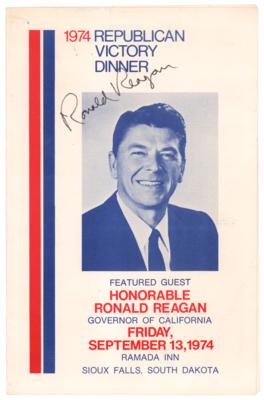 Lot #144 Ronald Reagan Signed Program - Image 1