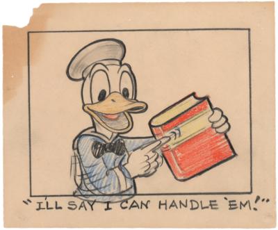 Lot #599 Donald Duck storyboard drawing from