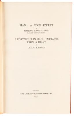 Lot #263 Madame Chiang Kai-shek Signed Book - Sian: A Coup d'Etat - Image 6