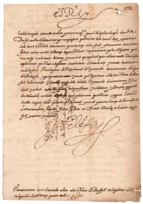 Lot #307 King Philip II Letter Signed