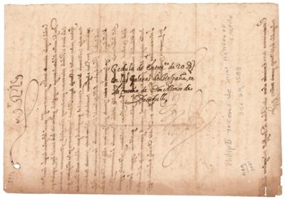 Lot #307 King Philip II Letter Signed - Image 2