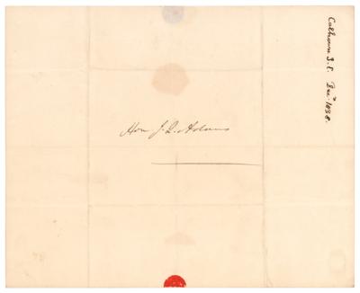 Lot #258 John C. Calhoun Autograph Letter Signed to John Quincy Adams, with Annotation by Adams - Image 2