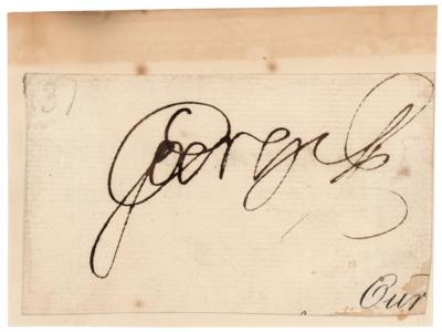 Lot #304 King George III Signature
