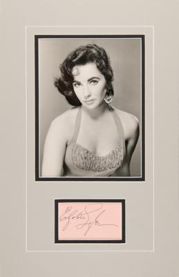 Lot #843 Elizabeth Taylor Signature - Image 1