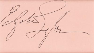 Lot #843 Elizabeth Taylor Signature - Image 2