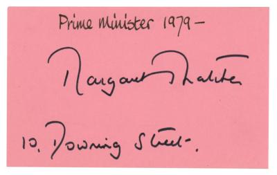 Lot #359 Margaret Thatcher Signature