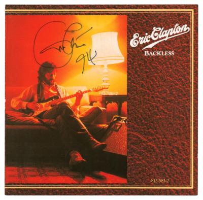 Lot #662 Eric Clapton Signed CD Booklet - Backless - Image 1