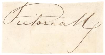 Lot #342 Queen Victoria Signature