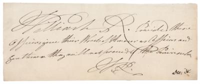 Lot #308 King William IV Autograph Document Signed