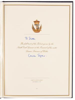 Lot #337 Princess Diana: Earl Charles Spencer Signed Book - Tribute to Diana Princess of Wales - Image 4