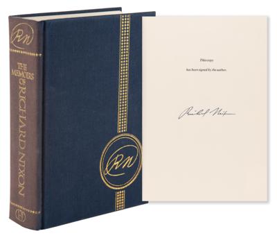 Lot #129 Richard Nixon Signed Book - The Memoirs