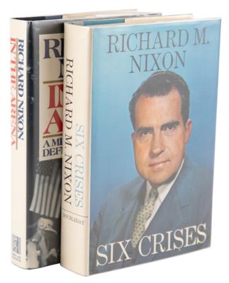 Lot #130 Richard Nixon (2) Signed Books - In the Arena and Six Crises - Image 1