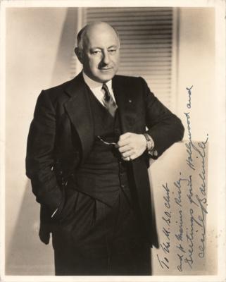 Lot #754 Cecil B. DeMille Signed Photograph