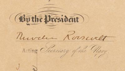 Lot #88 Warren G. Harding: Theodore Roosevelt, Jr. Signed Naval Reserve Appointment - Image 2