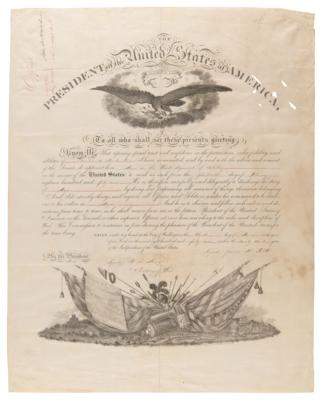 Lot #10 [James K. Polk] Presidential Commission Dated to the Day Polk Left the White House - Image 1