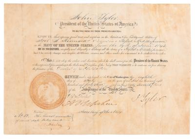 Lot #165 John Tyler Document Signed as President - Image 1