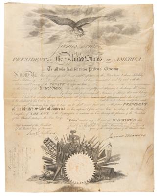 Lot #7 James Monroe Document Signed as President -
