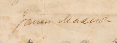 Lot #5 James Madison Document Signed as President - 1812 Commission for an Artillerist - Image 2