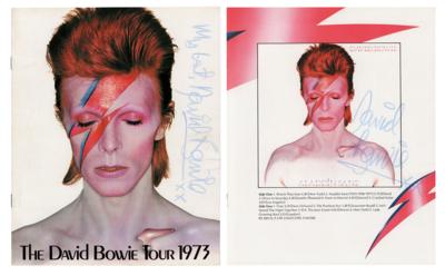 Lot #657 David Bowie Twice-Signed 1973 Tour