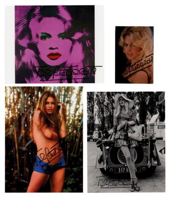 Lot #720 Brigitte Bardot (4) Signed Photographs