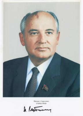 Lot #288 Mikhail Gorbachev Signed Photograph